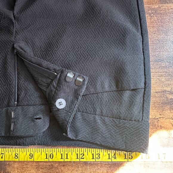 NEW Mario Serrani Pants Size 8 Black Jaquard Comfort Stretch Tummy Control - Picture 3 of 10